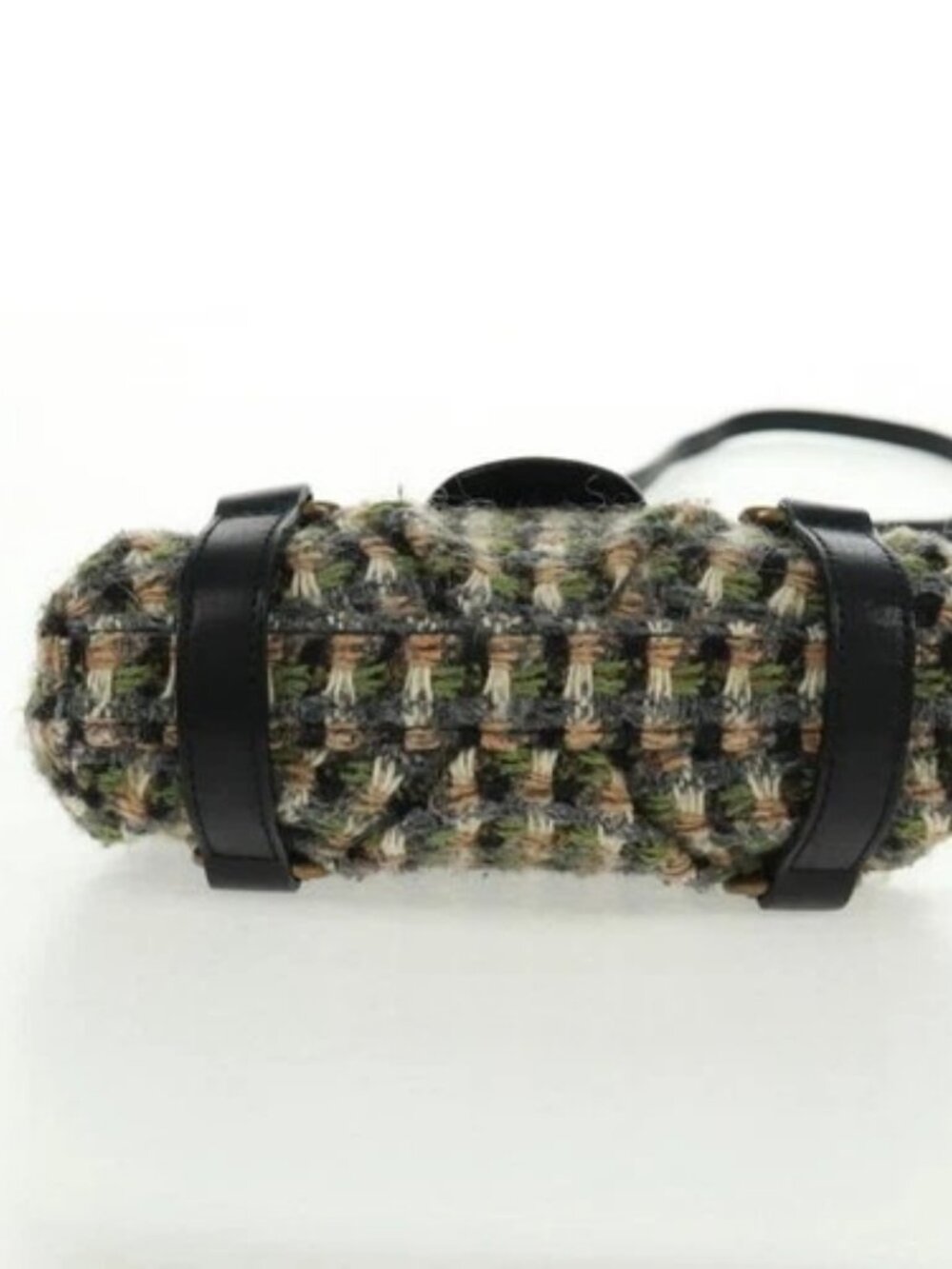 BURBERRY Blue Label Shoulder Bag Tweed Green Auth 168031V - Picture 5 of 16